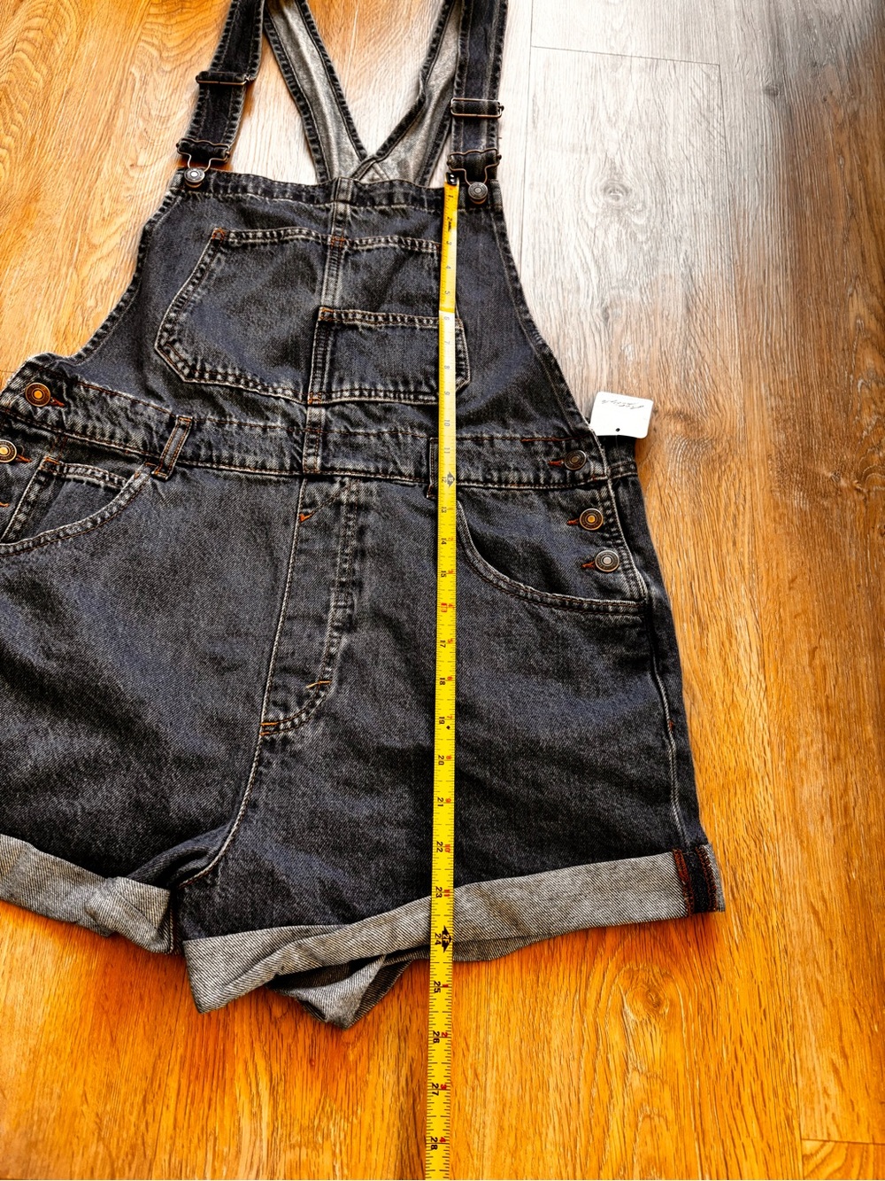 We The Free People Ziggy Denim Shortall Overalls In Blue Women's Size L NEW NWT - Picture 8 of 10